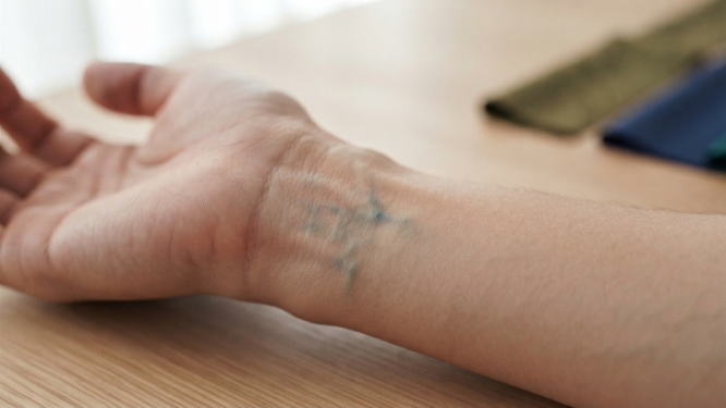 How to Choose the Right Clothing Colors, Checking wrist veins in natural light to identify warm or cool skin undertone